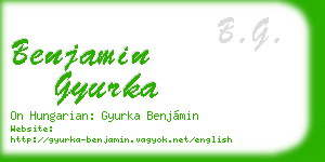 benjamin gyurka business card