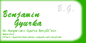 benjamin gyurka business card